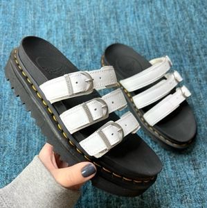 Dr. Martens Blaire Slide White Gladiator Sandals